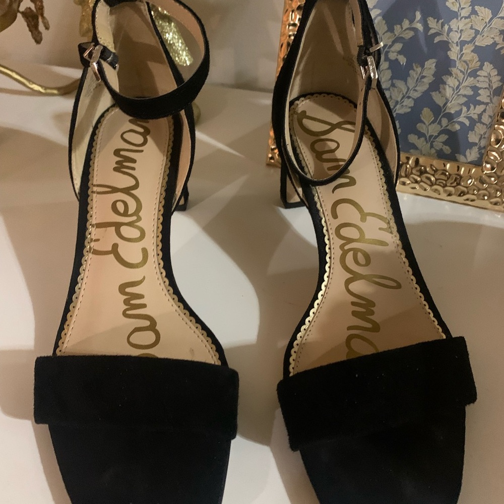 Sam Edelman Black Ankle Strap Heels
